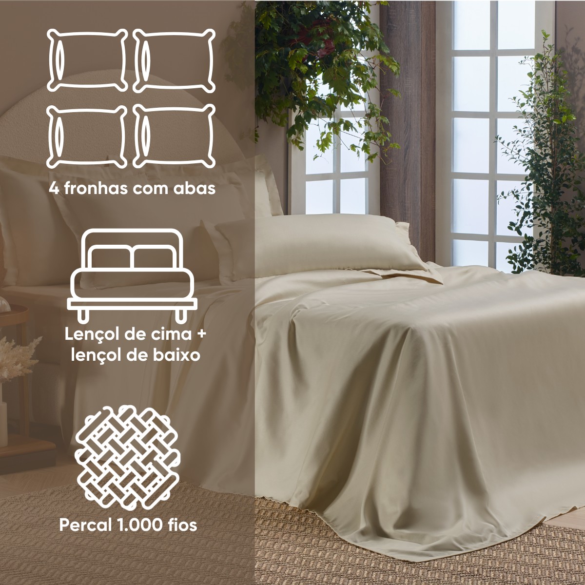 Jogo de Cama Queen Millenium Appel Home P...