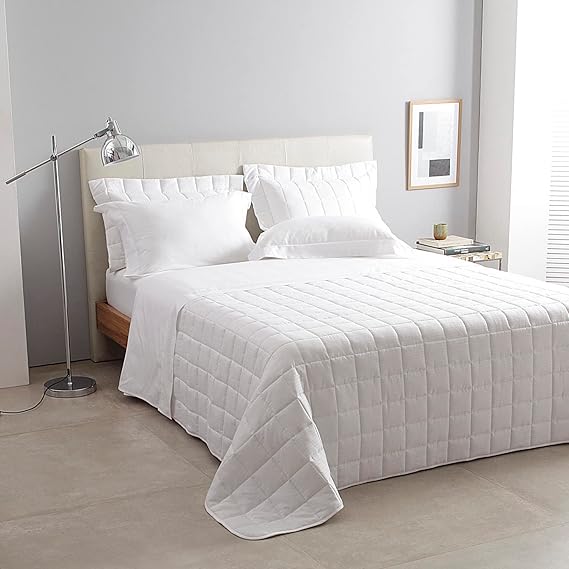 JG CAMA S.KING DAMASK STRIPES BRANCO