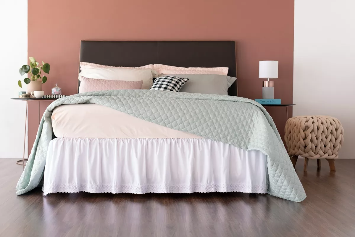 Saia Cama Box King Poliester Probox Renda...