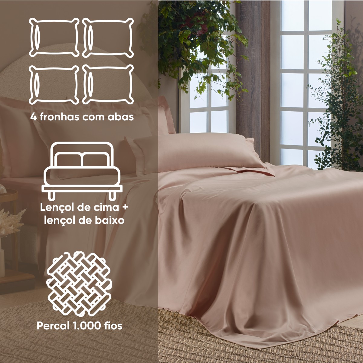 Jogo de Cama King Millenium Percal 1000 f...