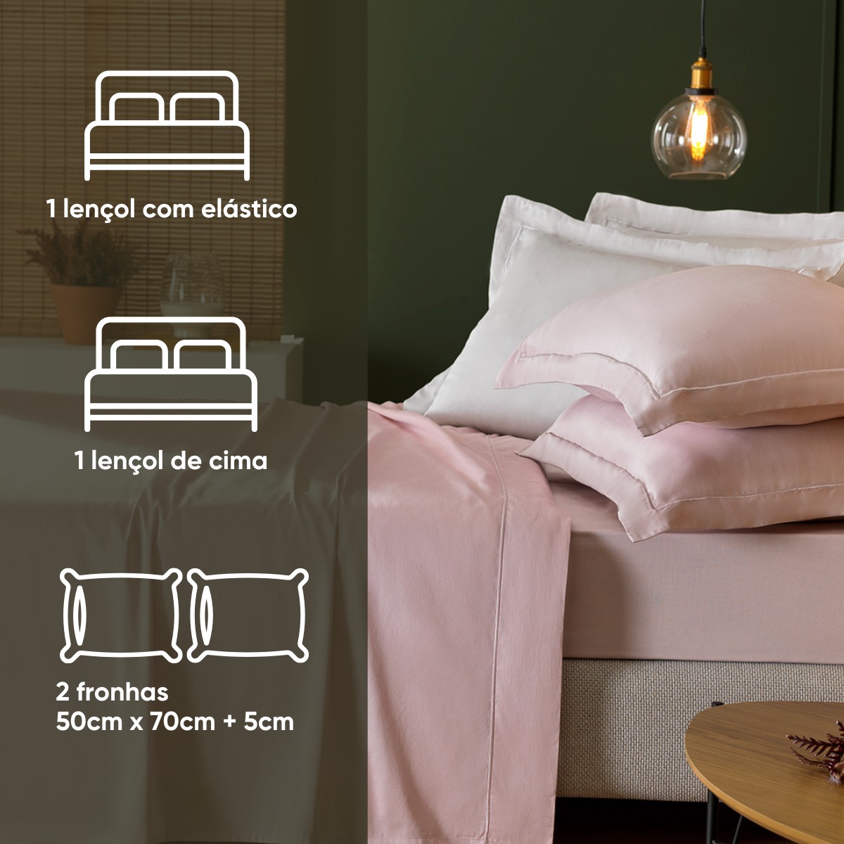 Jogo de Cama Queen 300 Fios Percal 100% A...