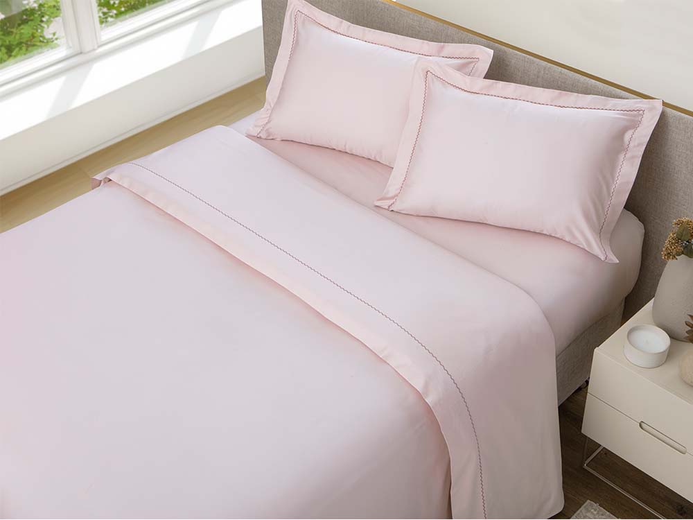 Jogo de Cama Queen 300 Fios Rosé Camesa